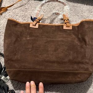 Dooney & Bourke Chocolate Brown Suede Tote